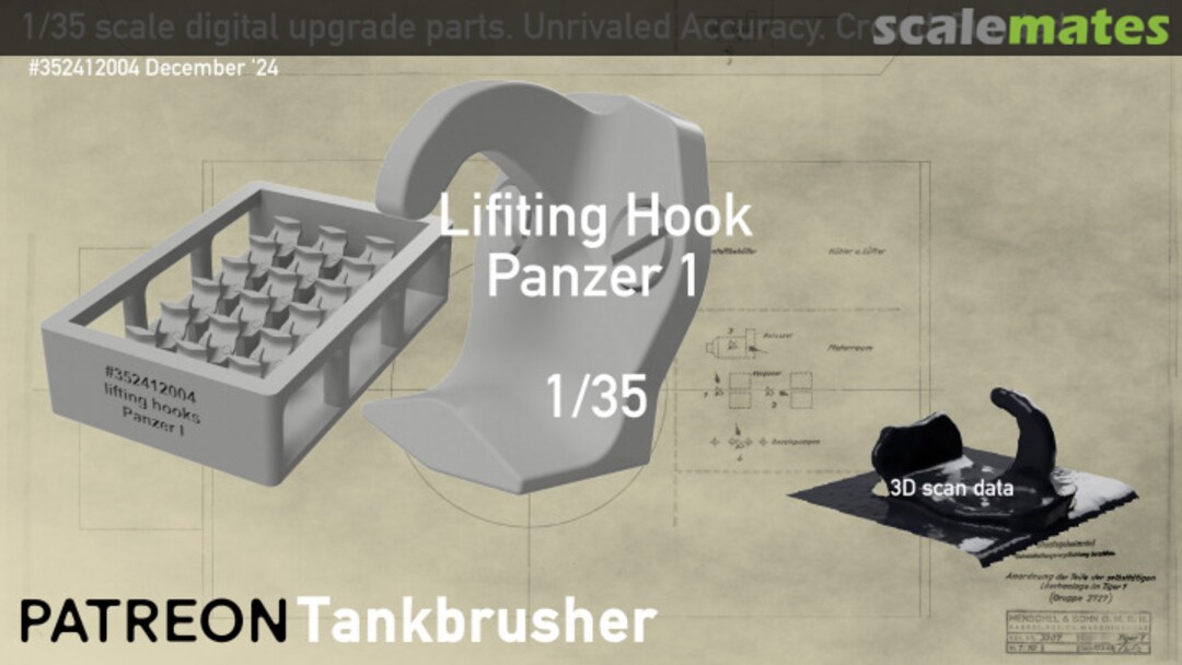 Boxart lifiting hook for Panzer I 352412004 Tankbrusher Scale Modeling Boxart lifiting hook for Panzer I 352412004 Tankbrusher Scale Modeling