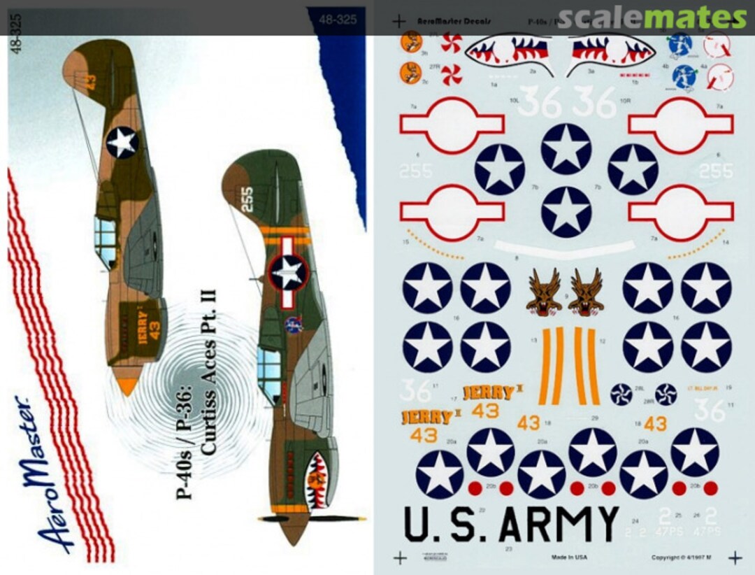 Boxart P-40s/P-36: Curtiss Aces 48-325 AeroMaster Boxart P-40s/P-36: Curtiss Aces 48-325 AeroMaster
