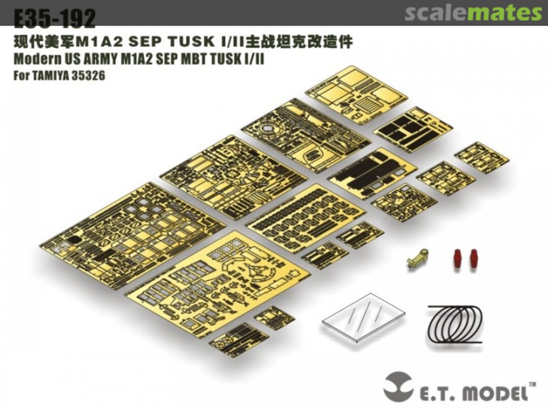 Boxart US Army M1A2 SEP MBT TUSK I/II E35-192 E.T. Model Boxart US Army M1A2 SEP MBT TUSK I/II E35-192 E.T. Model