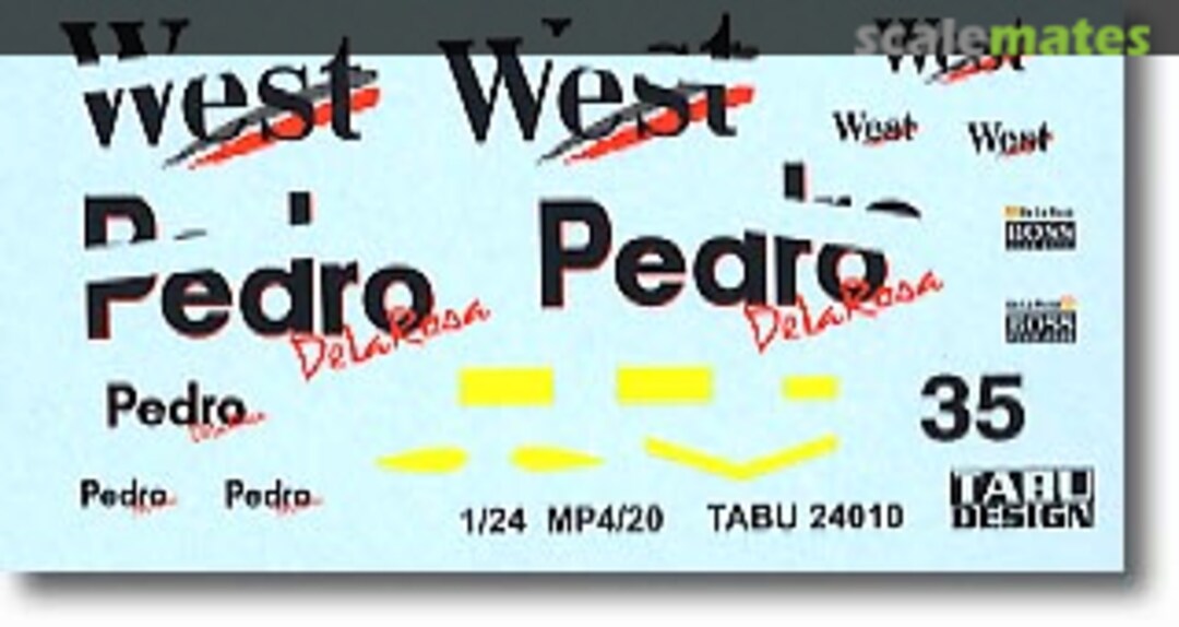 Boxart McLaren MP4-20 Sponsorship Decal TABU24010 Tabu Design Boxart McLaren MP4-20 Sponsorship Decal TABU24010 Tabu Design