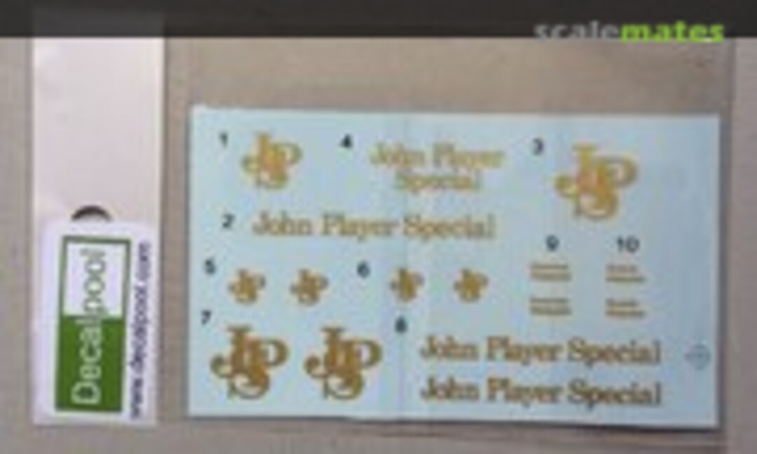 1:20 Lotus 72E John Player Special 1973' Decal for Ebbro (Decalpool DP082) DP082