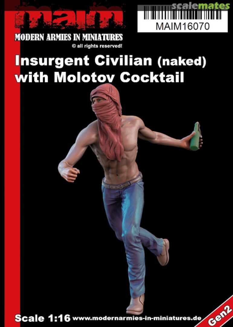 Boxart Insurgent Civilian (naked) with Molotov Grenade MAIM16070 MAiM Boxart Insurgent Civilian (naked) with Molotov Grenade MAIM16070 MAiM