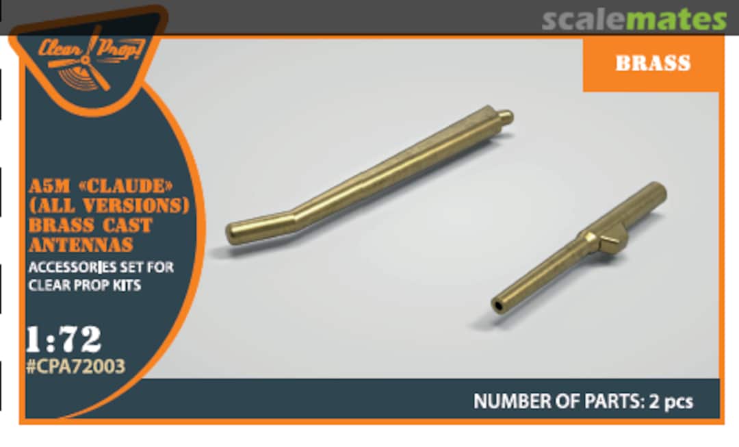 Boxart A5M Claude (all versions) brass cast antennas CPA72003 Clear Prop!
