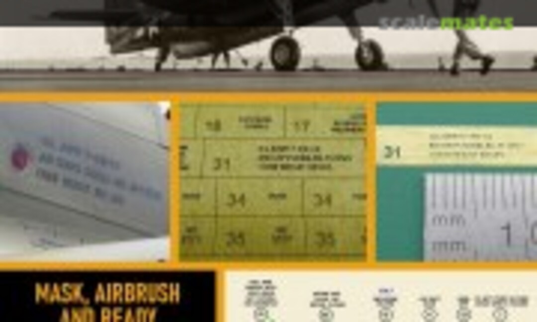 1:32 Avenger TBM-3 stencilling and national insignia masks (1ManArmy 32DET030) 32DET030