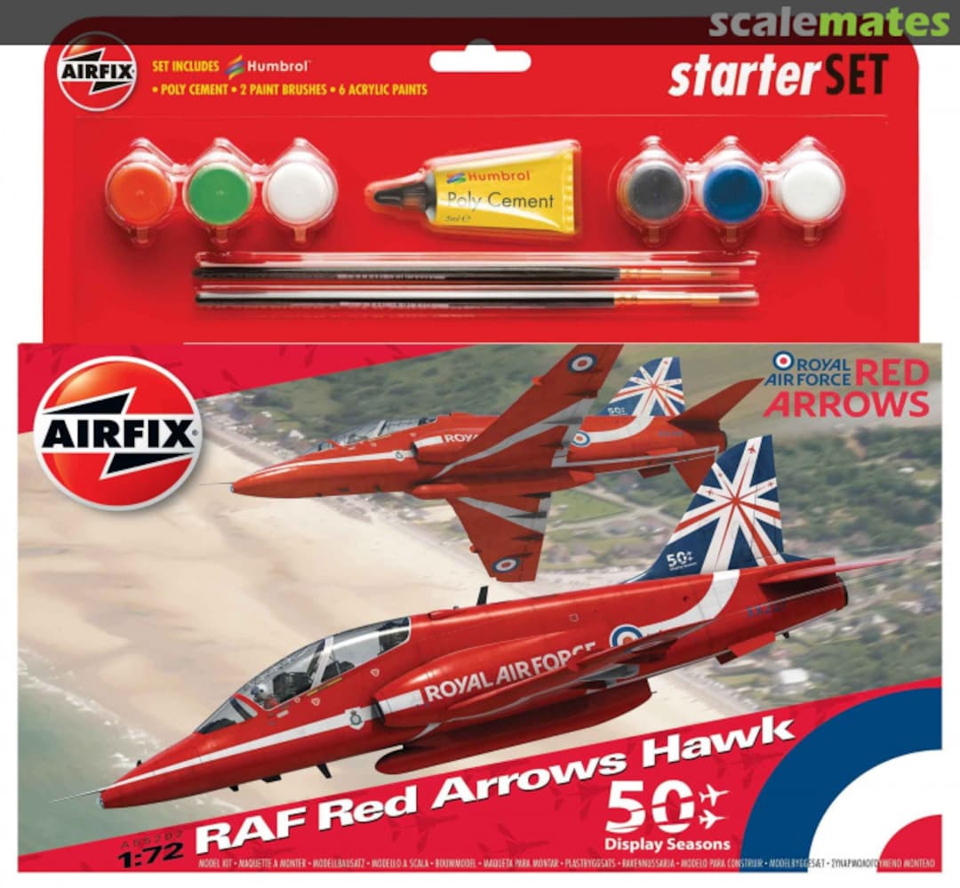 Boxart RAF Red Arrows Hawk A55202A Airfix Boxart RAF Red Arrows Hawk A55202A Airfix
