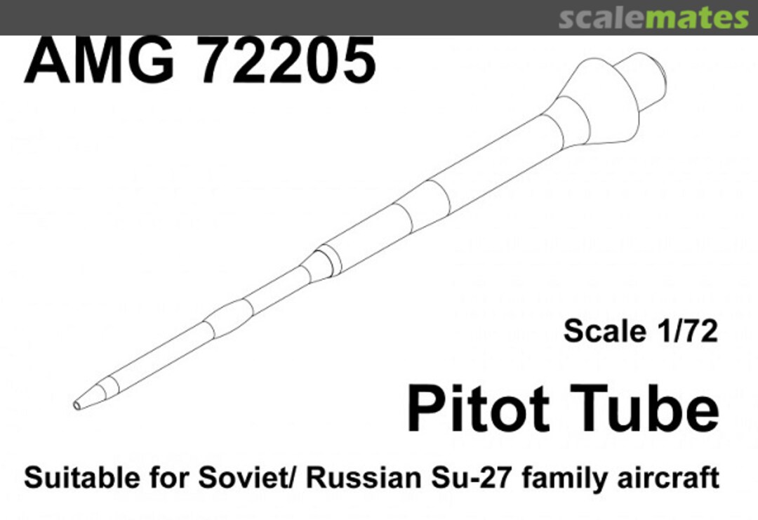 Boxart Pitot tube for aircraft Su-27, Su-27SM, Su-27UB, Su-30SM (turned brass) AMG 72205 Amigo Models Boxart Pitot tube for aircraft Su-27, Su-27SM, Su-27UB, Su-30SM (turned brass) AMG 72205 Amigo Models