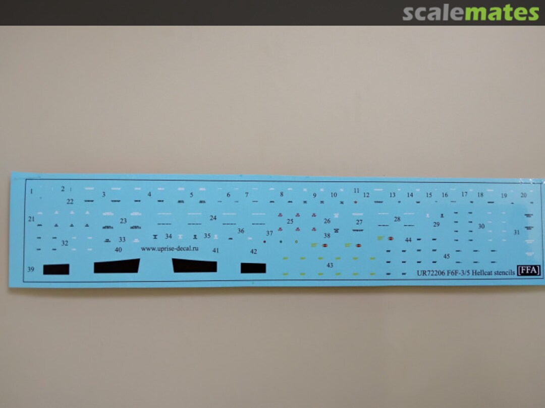 Contents F6F-3/5 Hellcat stencils UR72206 UpRise Decal Contents F6F-3/5 Hellcat stencils UR72206 UpRise Decal