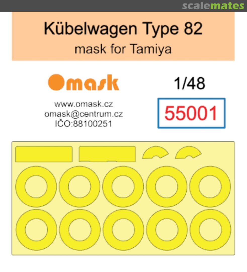 Boxart Kubelwagen Type 82 Masks (for Tamiya kits) 55001 Omask Boxart Kubelwagen Type 82 Masks (for Tamiya kits) 55001 Omask