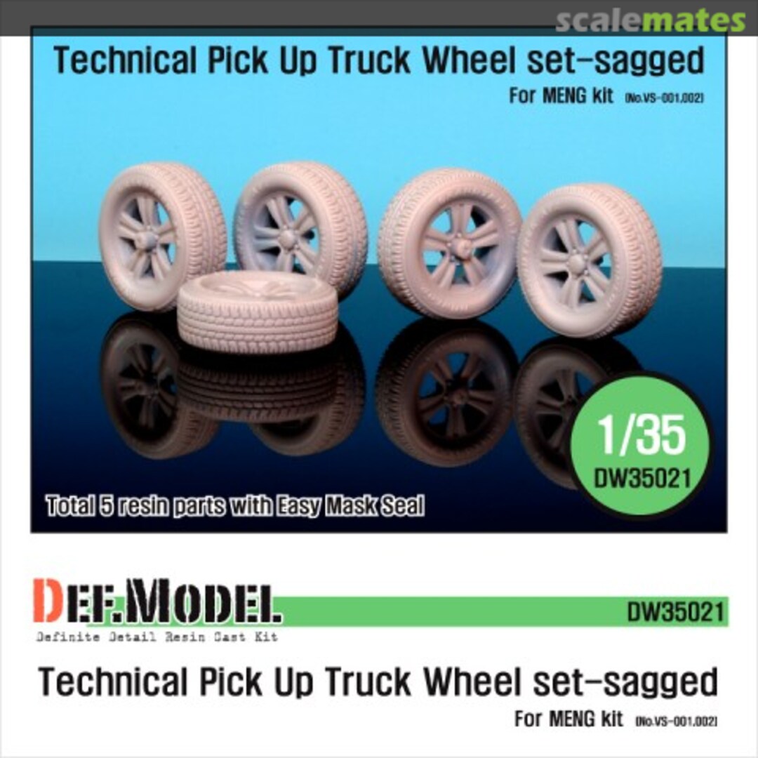 Boxart Technical Pick up Truck Sagged wheel set DW35021 Def.Model Boxart Technical Pick up Truck Sagged wheel set DW35021 Def.Model