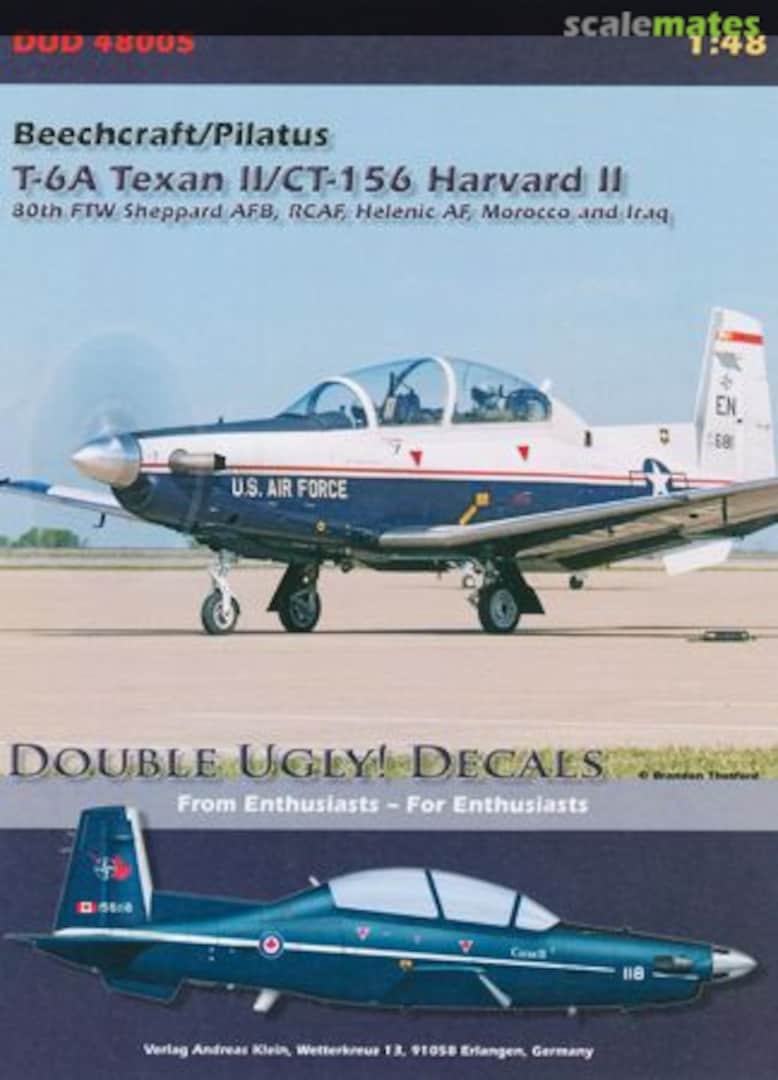 Boxart Beechcraft/Pilatus T-6A Texan II/CT-156 Harvard II DUD 48005 Double Ugly Decals