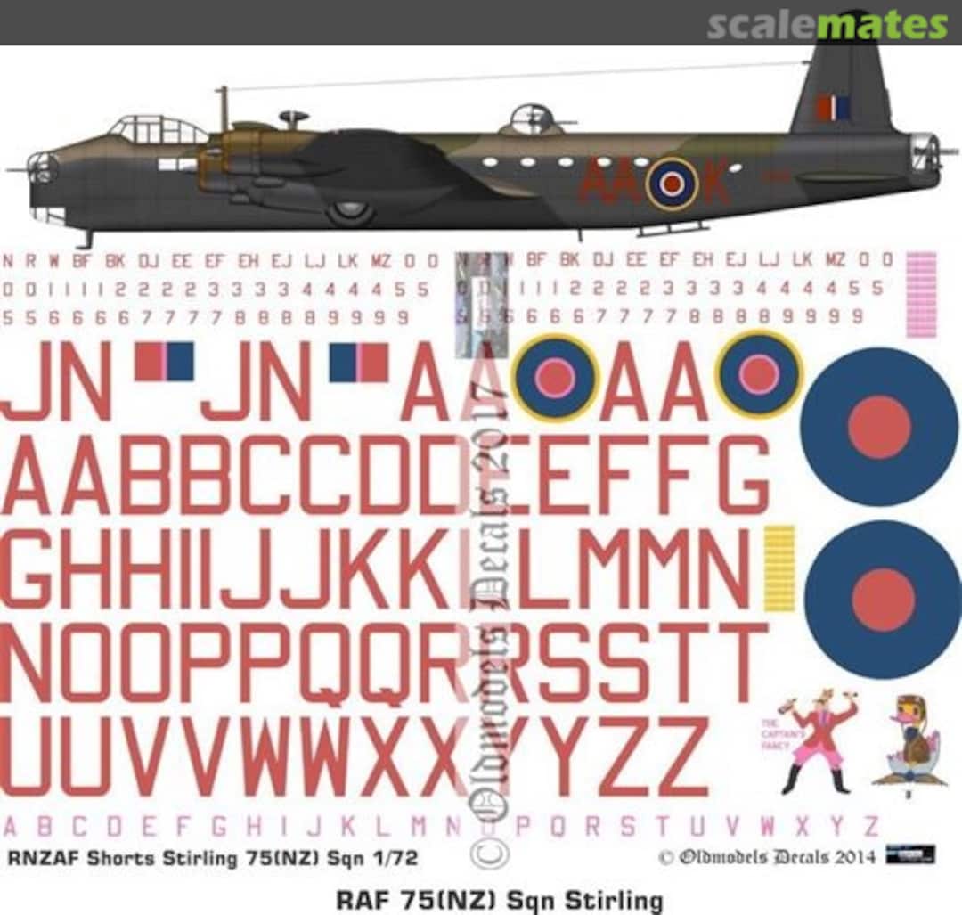Boxart RAF 75(NZ) Sqn Shorts Stirling OMD0474 Oldmodels Decals Boxart RAF 75(NZ) Sqn Shorts Stirling OMD0474 Oldmodels Decals