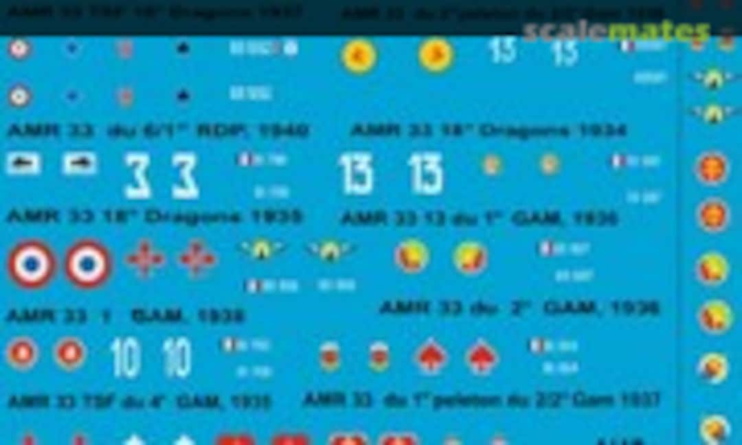 1:48 AMR 33 der französischen Armee 1934-1940 (Peddinghaus-Decals EP 2741) EP 2741