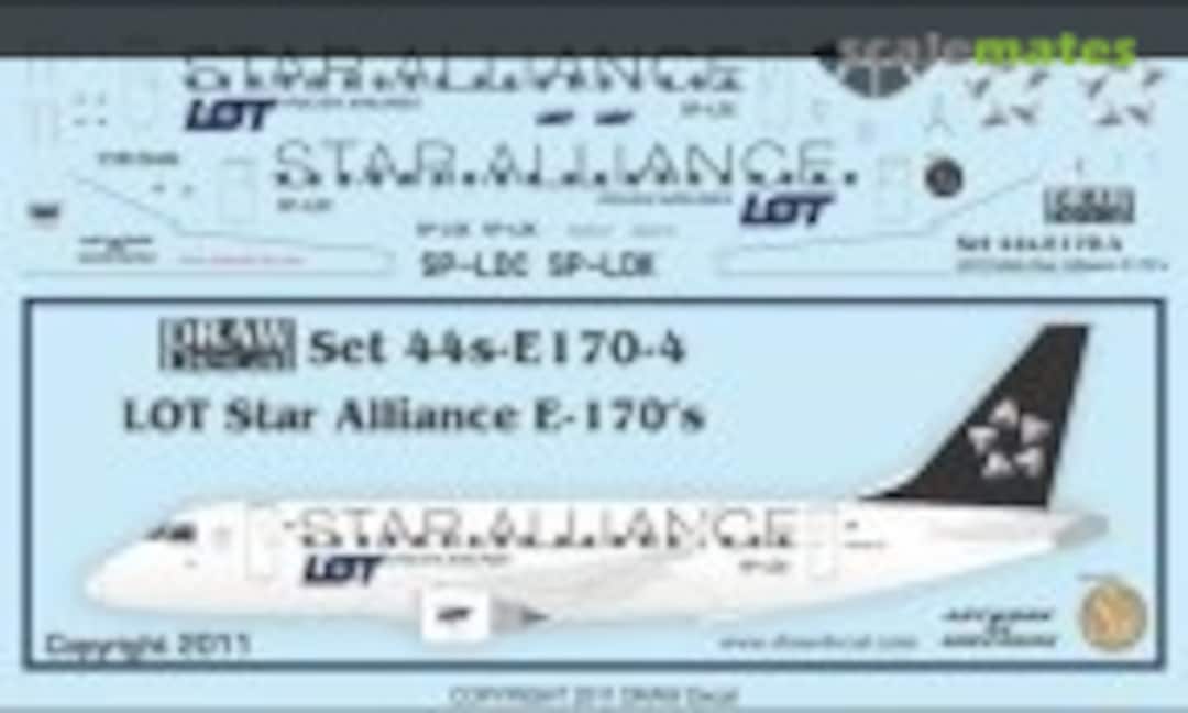 1:144 LOT Polish Airlines Star Alliance Embraer 170s (Draw Decal 44-E170-4) 44-E170-4