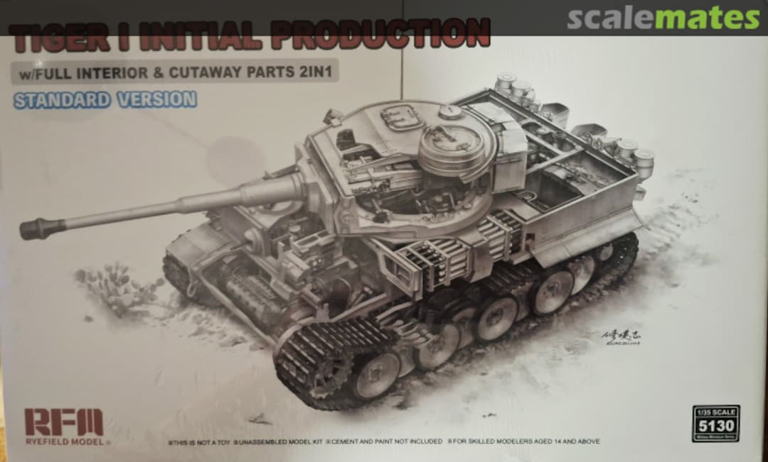 Boxart Pz.Kpfw. VI Ausf. E Tiger I Initial Production RM-5130 Rye Field Model Boxart Pz.Kpfw. VI Ausf. E Tiger I Initial Production RM-5130 Rye Field Model