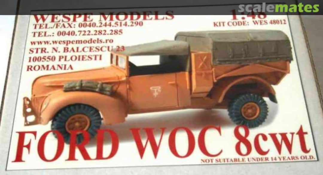 Boxart Ford WOC 8cwt WES 48012 Wespe Models Boxart Ford WOC 8cwt WES 48012 Wespe Models