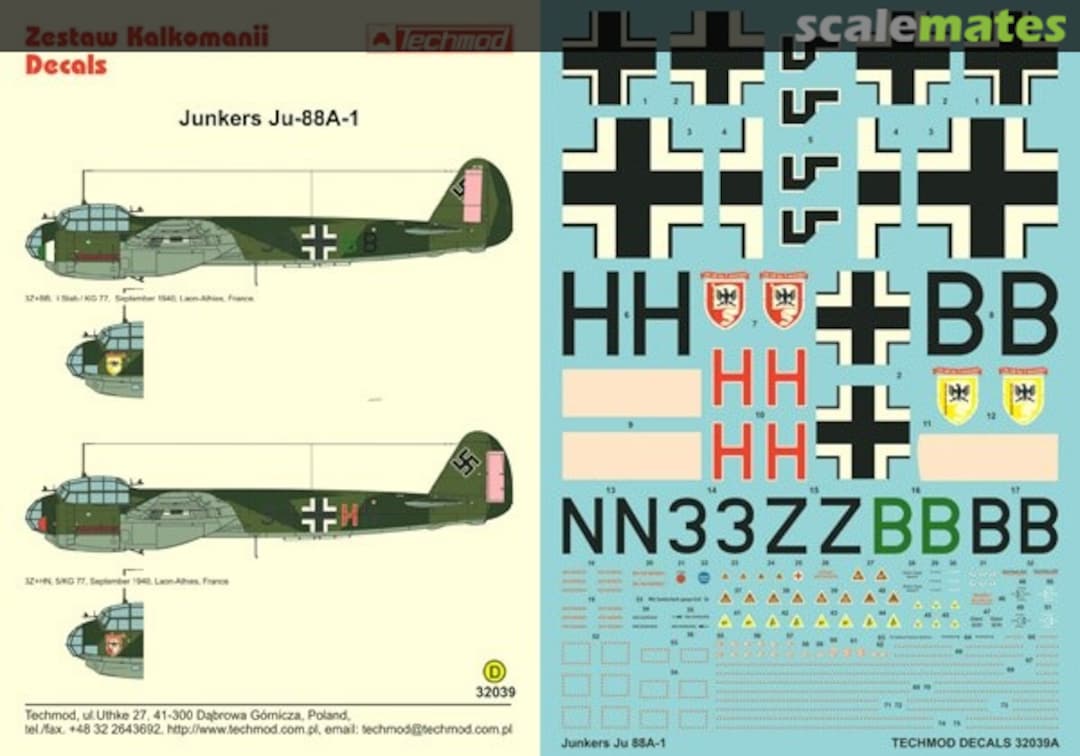 Boxart Junkers Ju 88A-1 32039 Techmod Boxart Junkers Ju 88A-1 32039 Techmod
