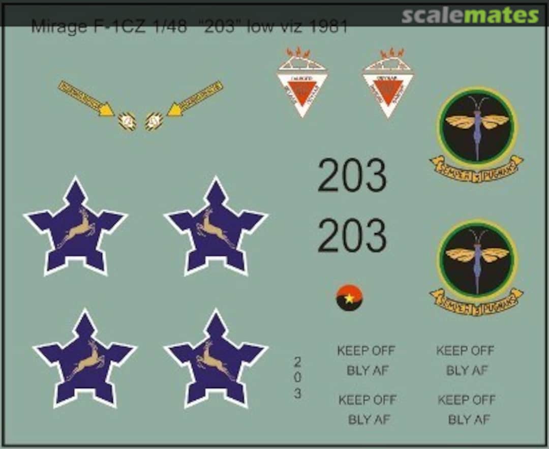 Boxart SAAF Mirage F-1CZ MAV-720170 MAV Decals Boxart SAAF Mirage F-1CZ MAV-720170 MAV Decals