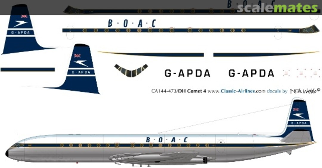Boxart BOAC Comet 4 (pre delivery) CA144-473 Classic Airlines Boxart BOAC Comet 4 (pre delivery) CA144-473 Classic Airlines