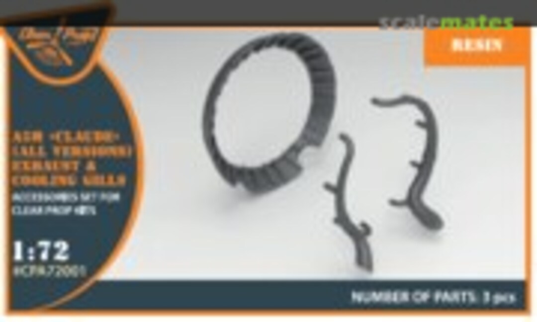 1:72 A5M Claude (all versions) resin exhaust & cooling gills (Clear Prop! CPA72001) CPA72001