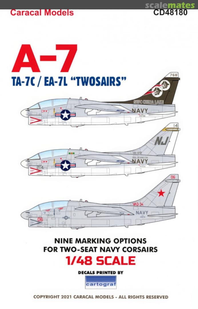 Boxart A-7 CD48180 Caracal Models Boxart A-7 CD48180 Caracal Models