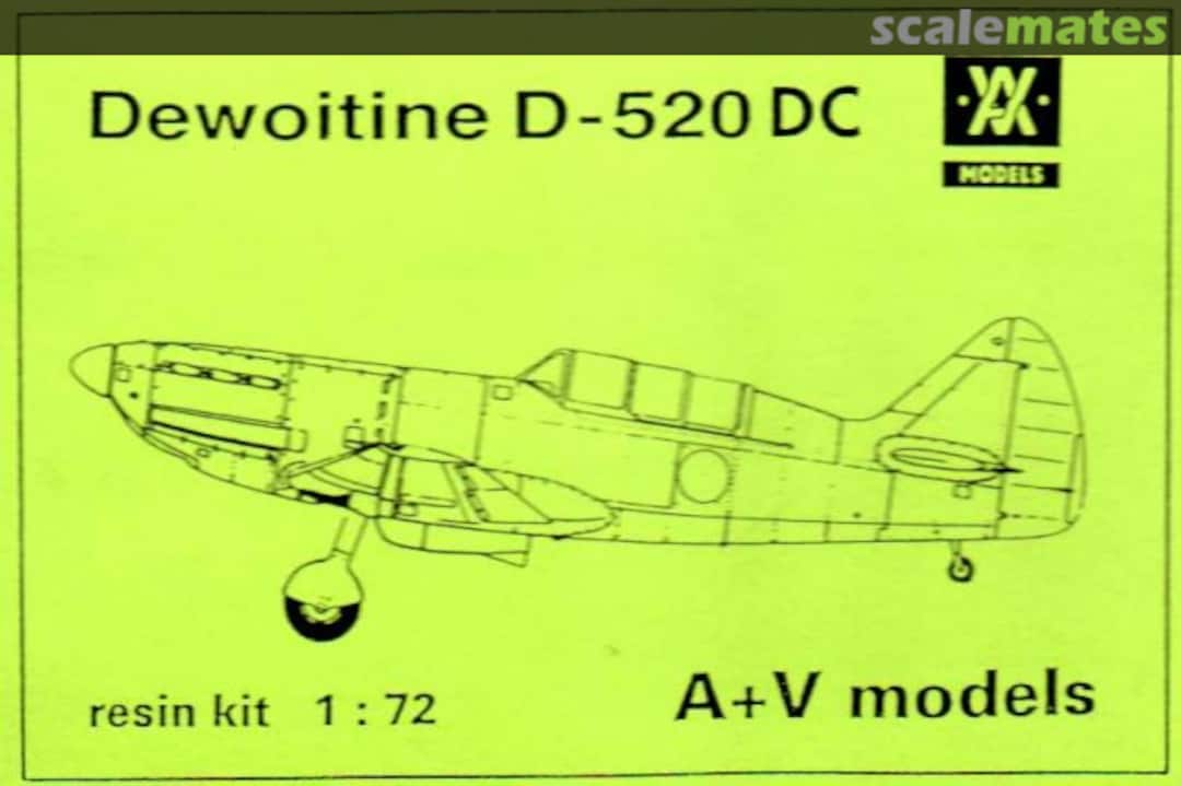 Boxart Dewoitine D.520 DC AV074 A+V Models Boxart Dewoitine D.520 DC AV074 A+V Models