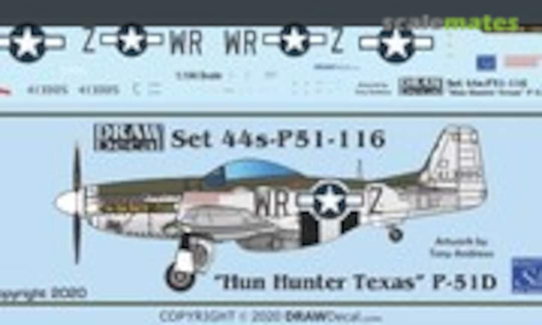 1:144 “The Hun Hunter Texas” P-51D (Draw Decal 44-P51-116) 44-P51-116