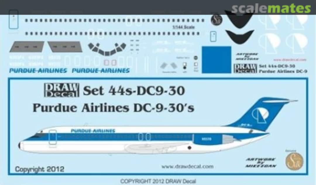 Boxart Purdue Airlines DC-9-30s 44-DC9-30 Draw Decal Boxart Purdue Airlines DC-9-30s 44-DC9-30 Draw Decal
