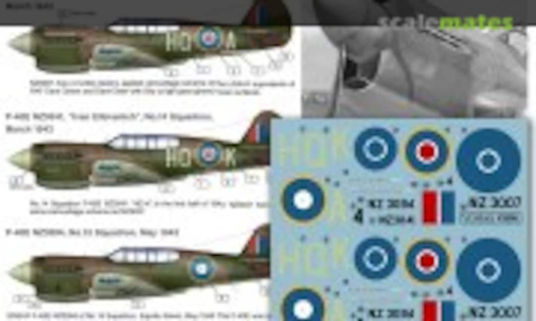 1:32 RNZAF Curtiss P-40E’s, Home Based & ex Tonga. (Ventura Publications V3296) V3296