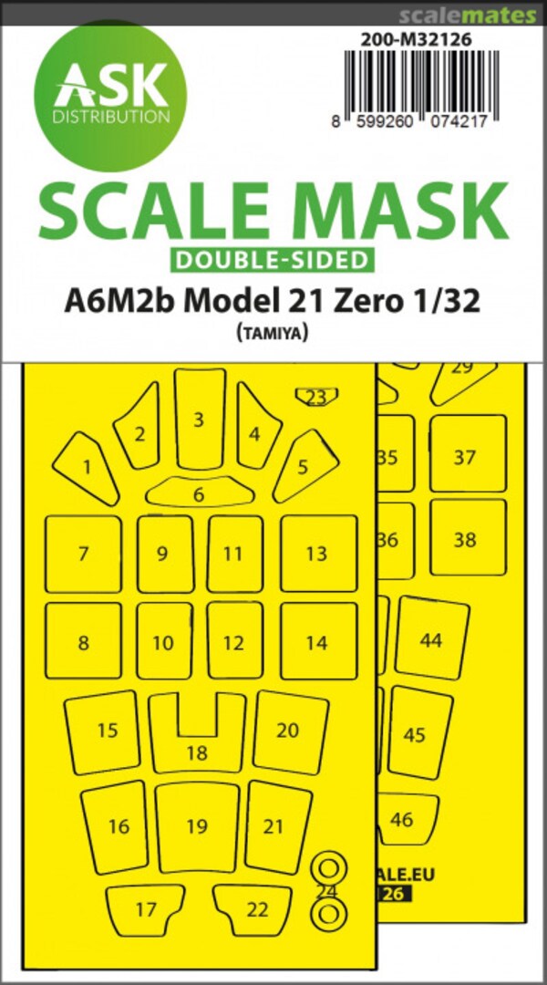 Boxart A6M2b Model 21 Zero masks 200-M32126 ASK Boxart A6M2b Model 21 Zero masks 200-M32126 ASK