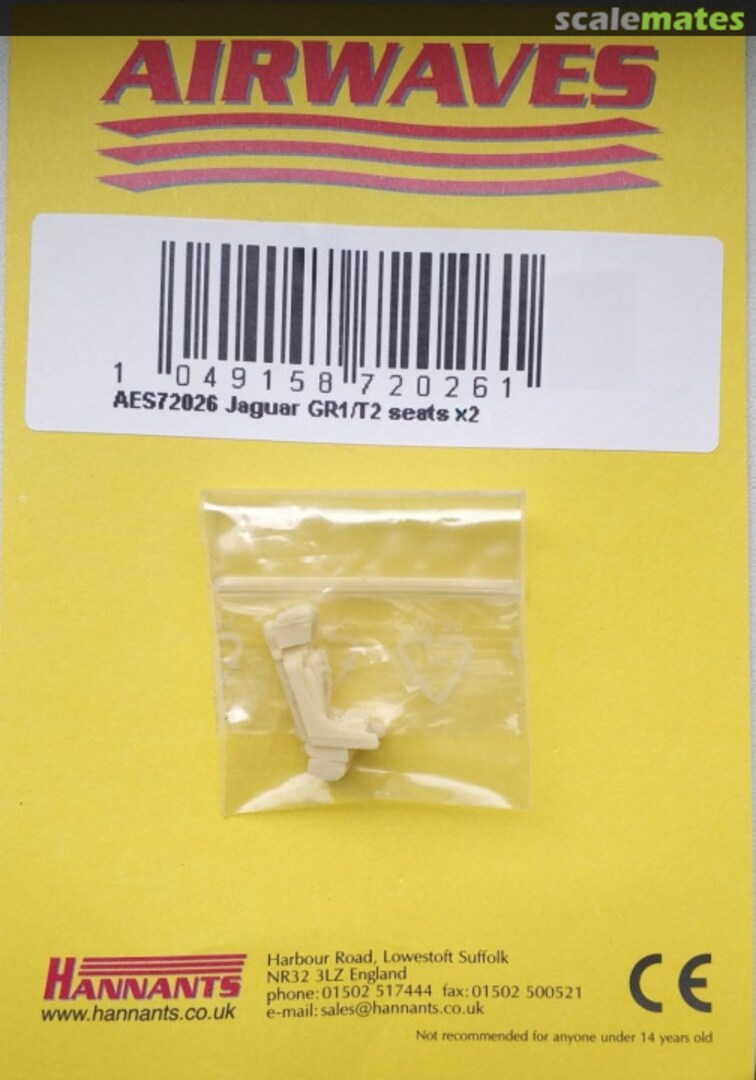 Boxart Jaguar GR1/T2 Seats (2 Pcs.) AES72026 Airwaves Boxart Jaguar GR1/T2 Seats (2 Pcs.) AES72026 Airwaves