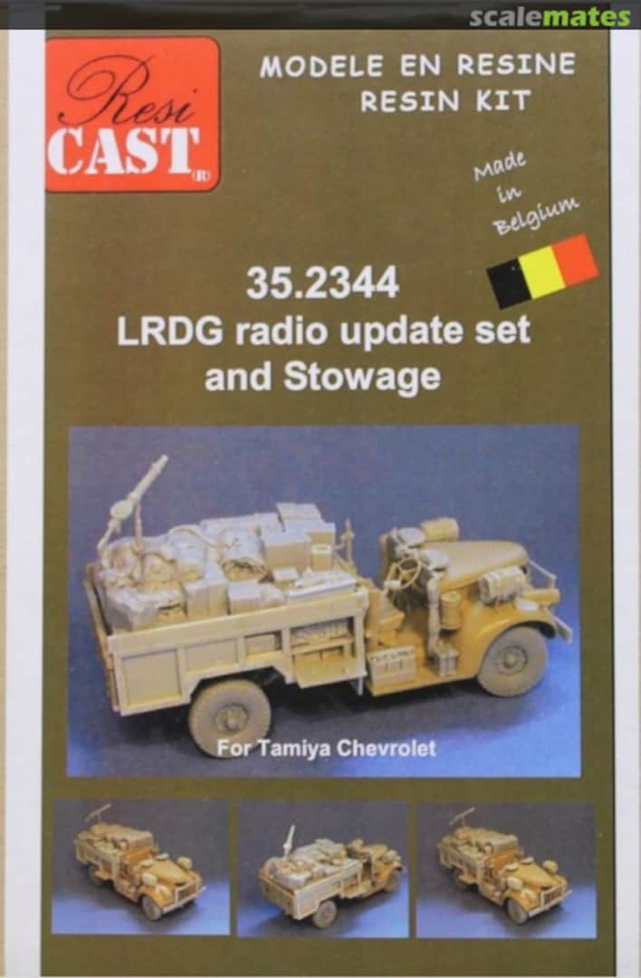 Boxart LRDG Chevrolet Radio Update, Wheels & Stowage set 35.2344 Resicast Boxart LRDG Chevrolet Radio Update, Wheels & Stowage set 35.2344 Resicast