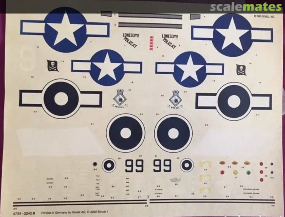 Contents Vought F4U-1D Corsair 4781 Revell Contents Vought F4U-1D Corsair 4781 Revell