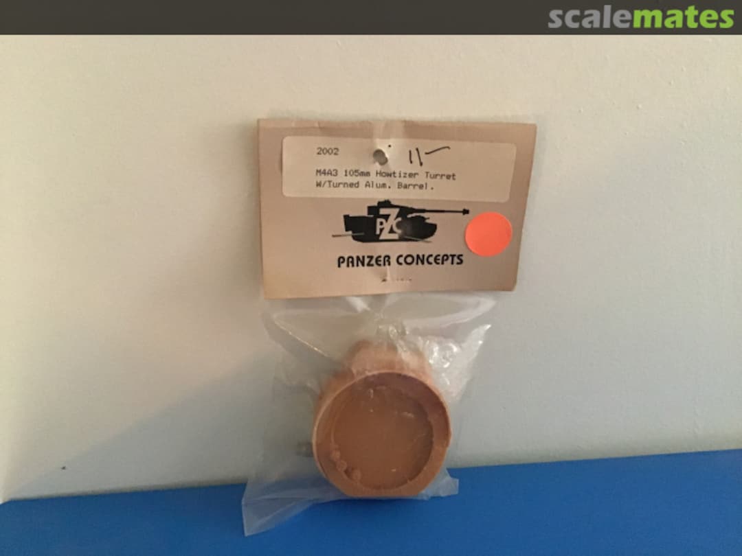 Boxart M4A3 105mm Howitzer Turret w/Turned Aluminum Barrel 2002 Panzer Concepts Boxart M4A3 105mm Howitzer Turret w/Turned Aluminum Barrel 2002 Panzer Concepts