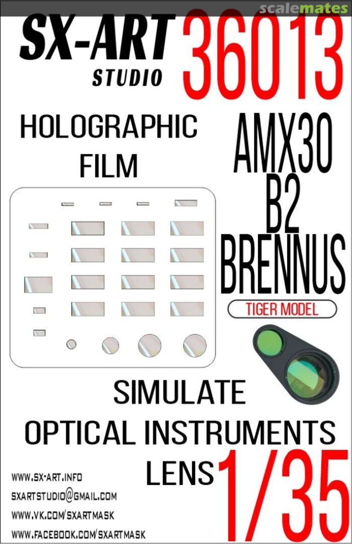Boxart AMX30 B2 BRENNUS holographic film, clear 36013 SX-Art