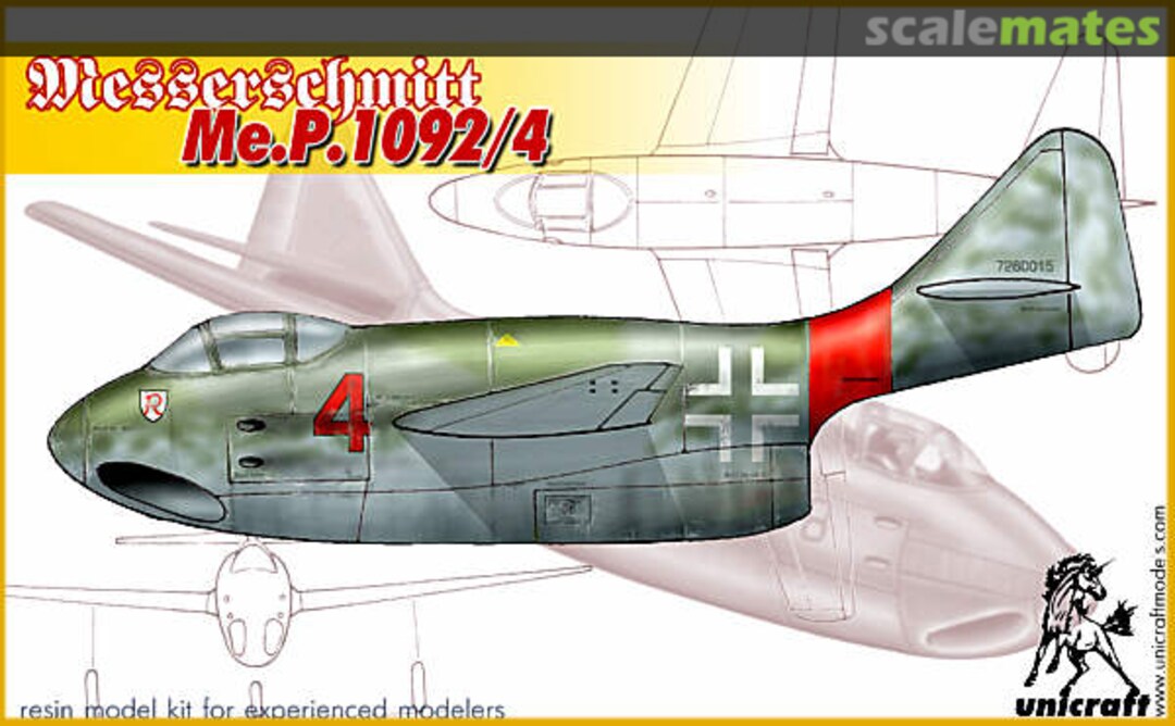 Boxart Messerschmitt Me.P.1092/4 Unicraft Models Boxart Messerschmitt Me.P.1092/4 Unicraft Models