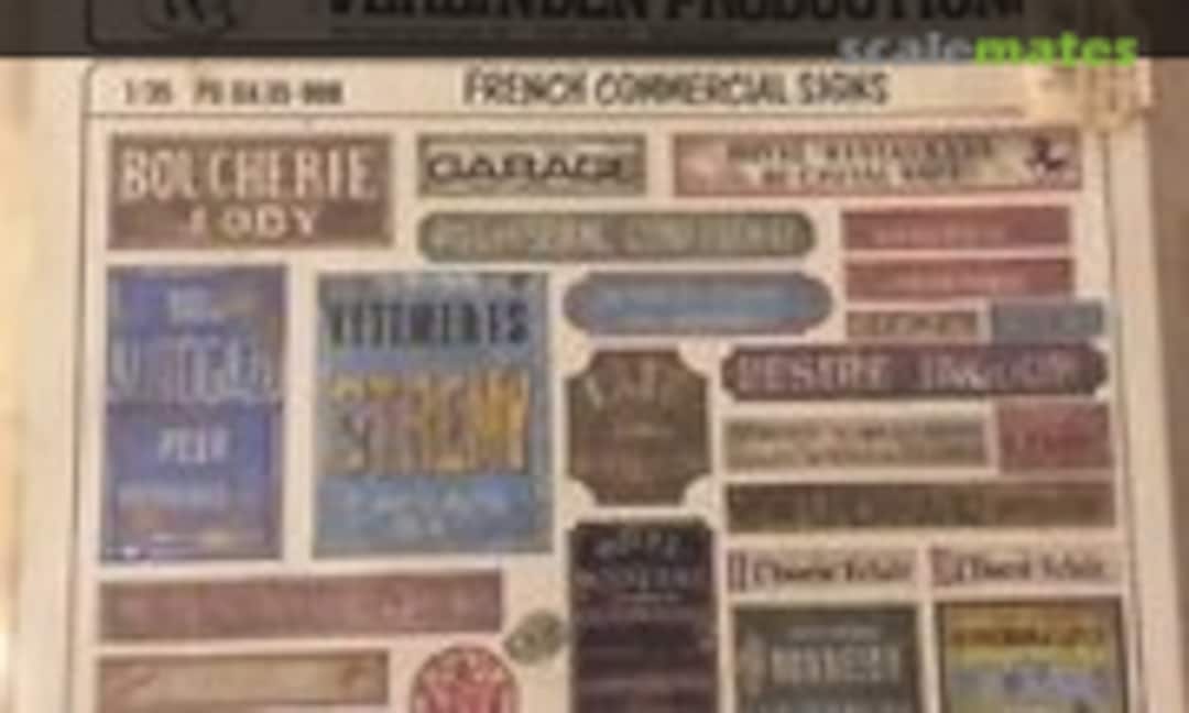 1:35 French commercial signs (Verlinden Productions PC DA35-008) PC DA35-008
