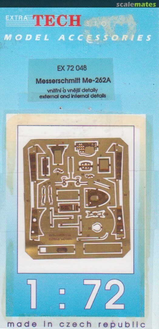 Boxart Messerschmitt Me-262A EX 72048 Extratech Boxart Messerschmitt Me-262A EX 72048 Extratech