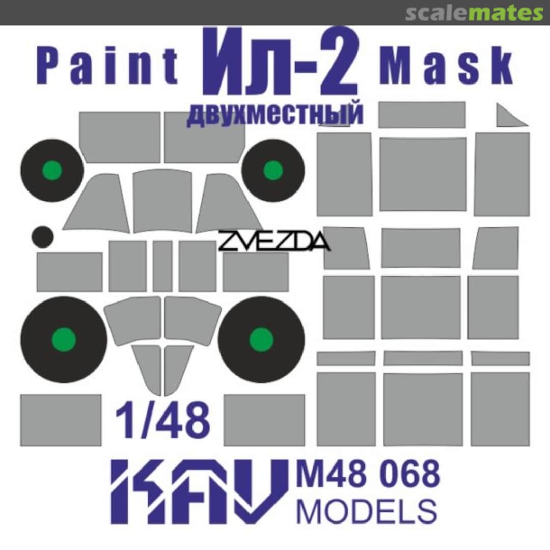 Boxart Il-2 paint masks KAV M48 068 KAV models Boxart Il-2 paint masks KAV M48 068 KAV models