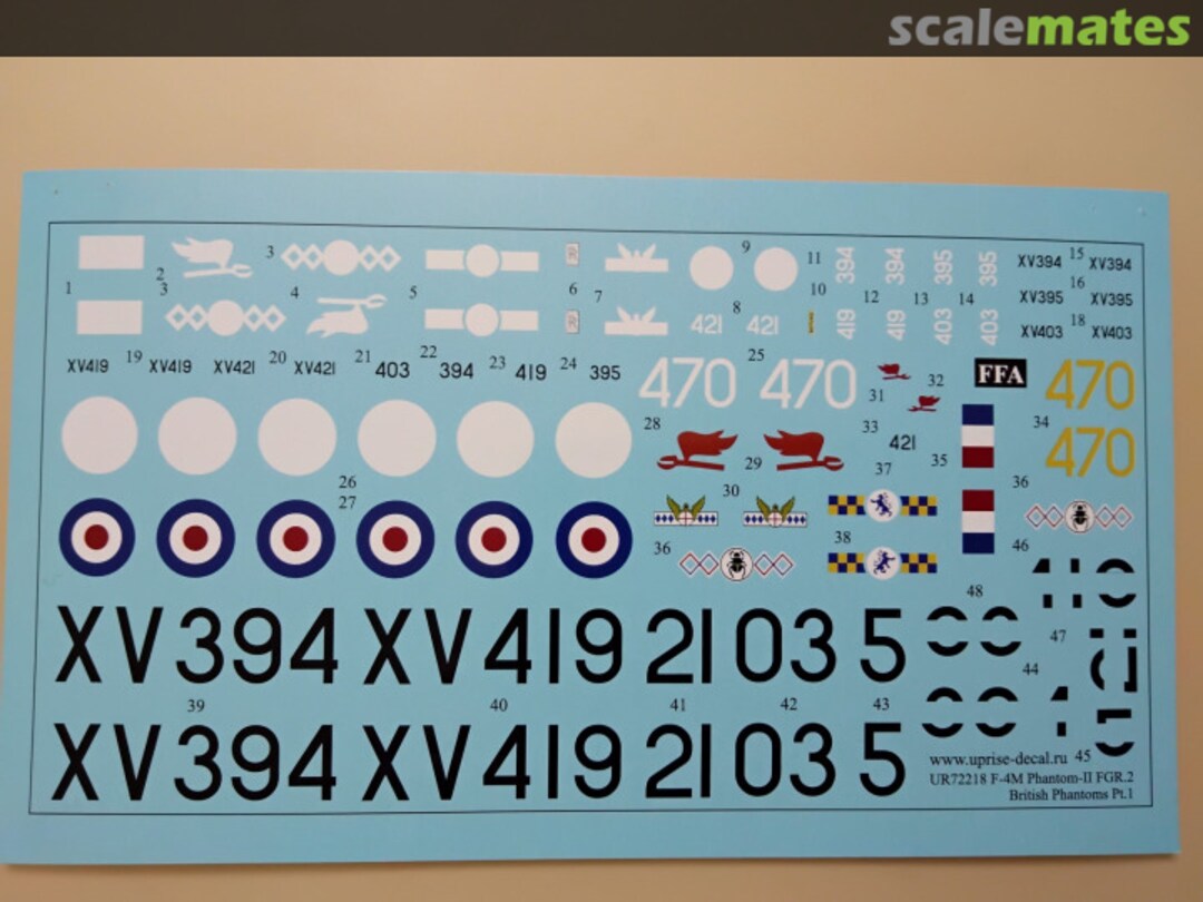 Contents F-4M Phantom-II FGR.2 British Pantoms Pt.1 UR72218 UpRise Decal Contents F-4M Phantom-II FGR.2 British Pantoms Pt.1 UR72218 UpRise Decal