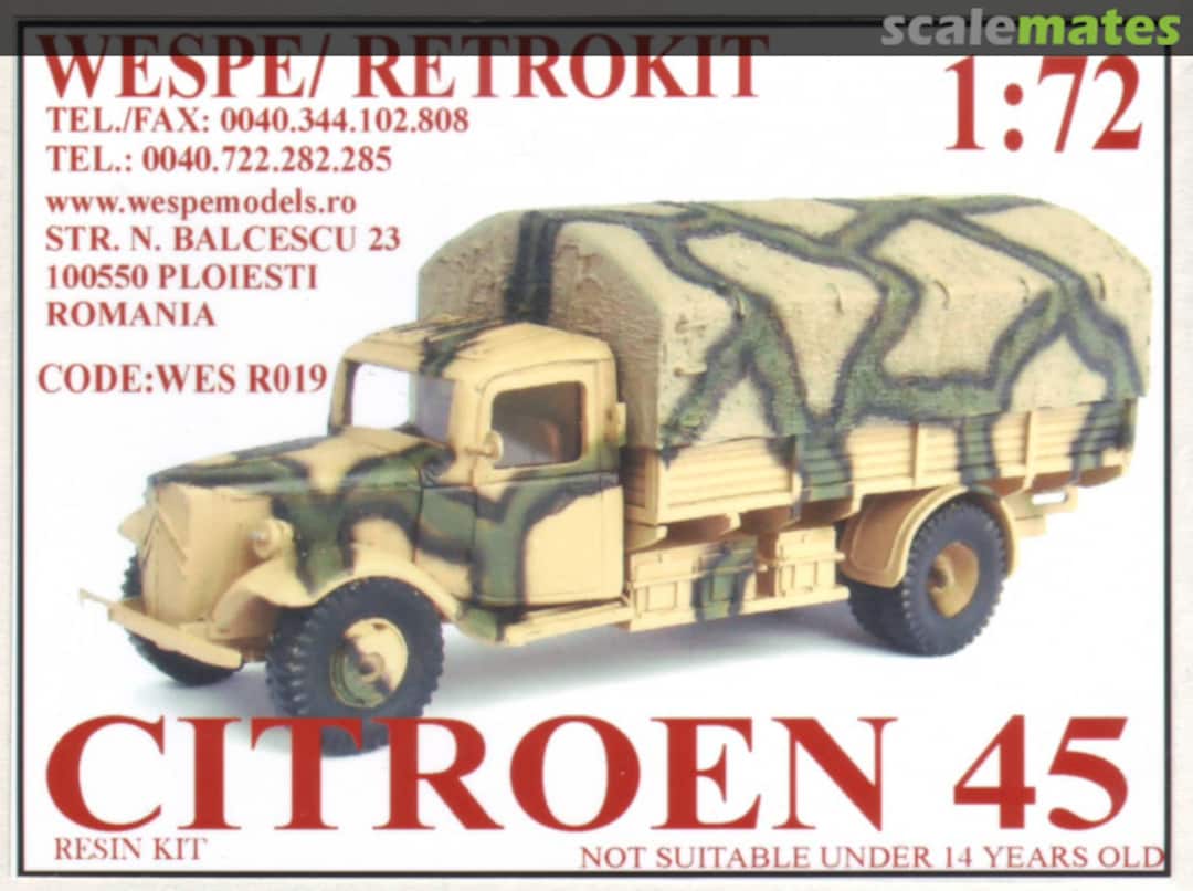 Boxart Citroen 45 R019 Wespe Models Boxart Citroen 45 R019 Wespe Models
