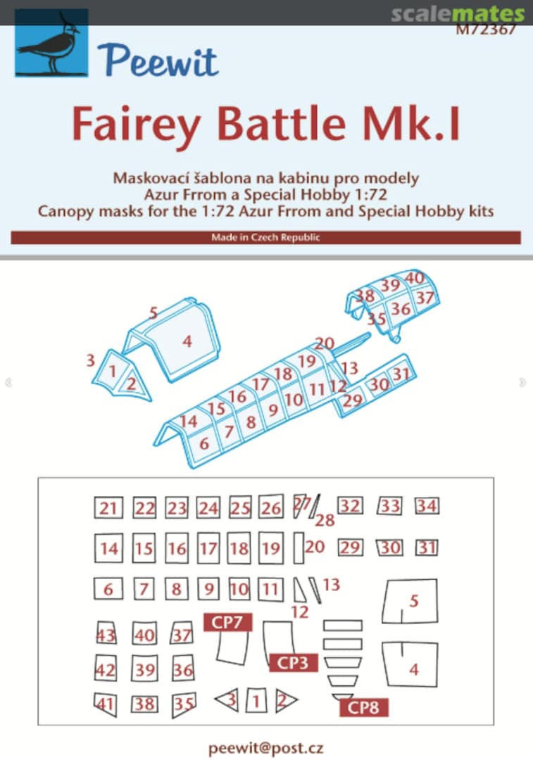 Boxart Fairey Battle Mk.1 M72367 Peewit