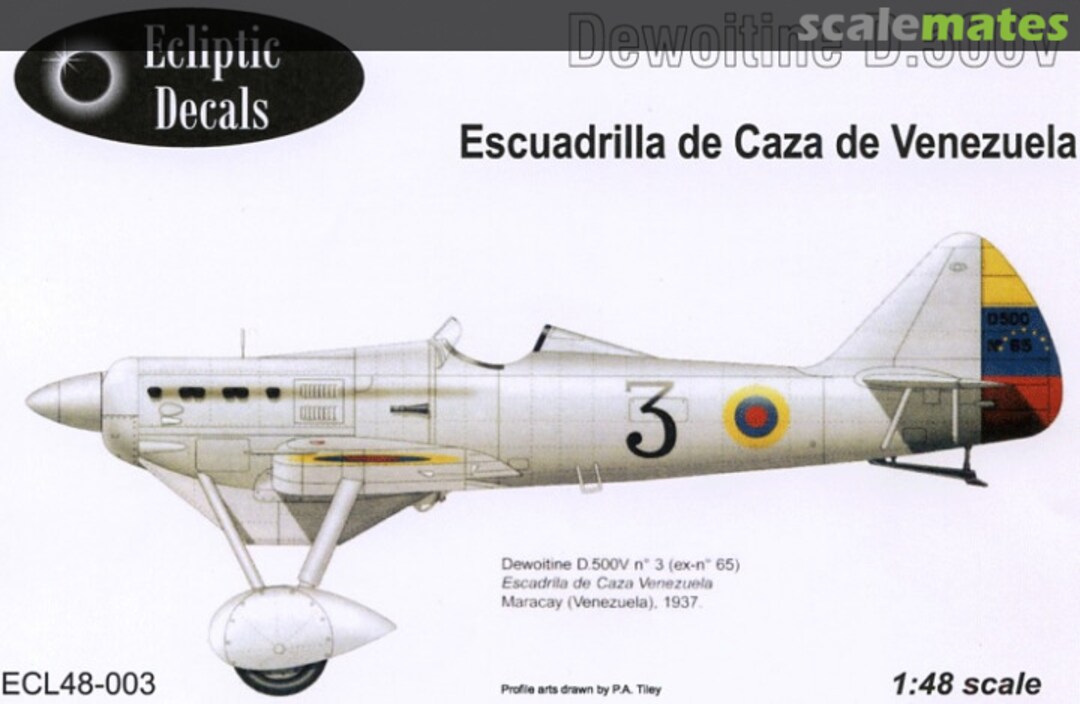 Boxart Dewoitine D.500V Venezuelan Air Force ECL48-003 Ecliptic Decals Boxart Dewoitine D.500V Venezuelan Air Force ECL48-003 Ecliptic Decals