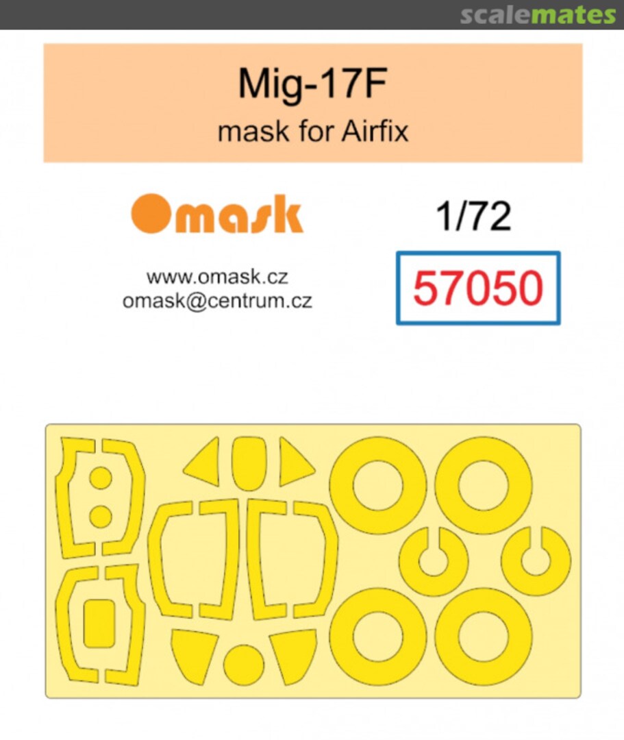 Boxart MiG-17 F - Mask (for Airfix) 57050 Omask