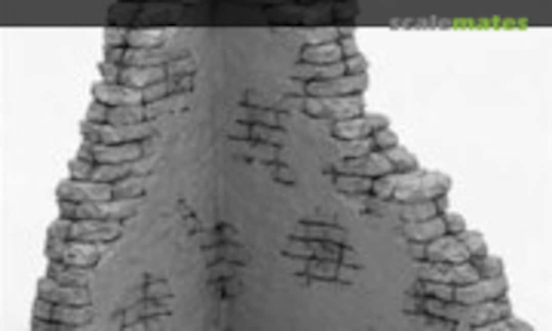 1:32 Brick &amp; Stucco Wall Corner Ruin (Armand P. Bayardi MSW52F)