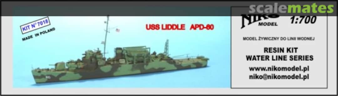 Boxart USS Liddle APD-60 7018 Niko Model Boxart USS Liddle APD-60 7018 Niko Model