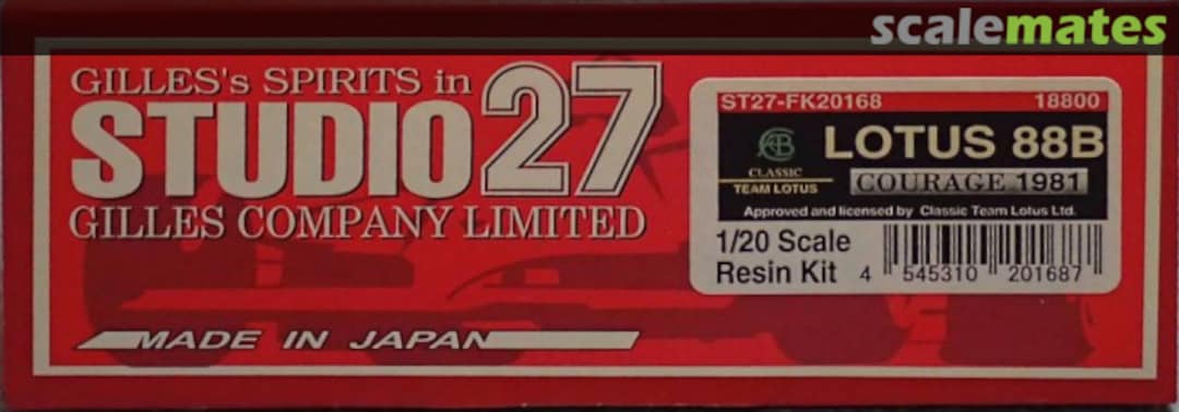 Boxart Lotus88B "COURAGE" (1981) ST27-FK20168 Studio27