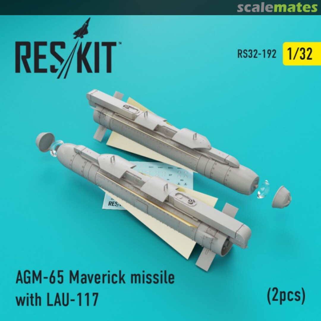 Boxart AGM-65 Maverick missile w/LAU-117 RS32-0192 ResKit Boxart AGM-65 Maverick missile w/LAU-117 RS32-0192 ResKit