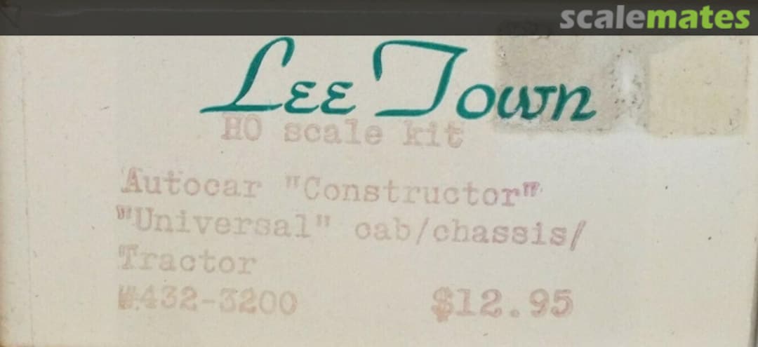 Boxart Autocar Construcktor Universal Tractor & Chassis 432-3200 Lee Town Boxart Autocar Construcktor Universal Tractor & Chassis 432-3200 Lee Town