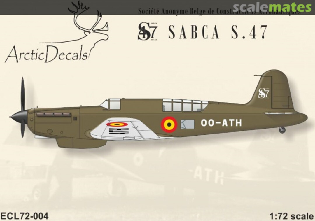 Boxart Sabca S.47 Demonstrator markings ECL72-004 Arctic Decals Boxart Sabca S.47 Demonstrator markings ECL72-004 Arctic Decals