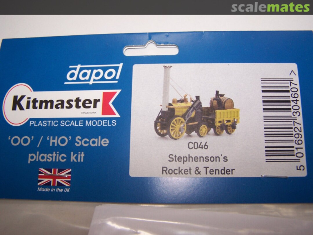 Boxart Stephenson's Rocket & Tender C046 Dapol Kitmaster Boxart Stephenson's Rocket & Tender C046 Dapol Kitmaster